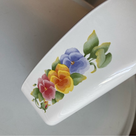Vintage Corning Ware A -2- B, 2 Liter Summer Blush Pansies Casserole Dish Flower - Picture 6 of 12